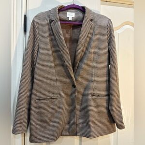 Nine West Brown and Black Blazer Classic Suit Jacket